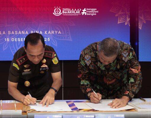 Penandatanganan Batu Prasasti peresmian Relokasi Pembangunan Masjid Baiturrahim Al Burhan dan Relokasi Klinik Pratama Adhyaksa serta Videotron pelayanan Publik