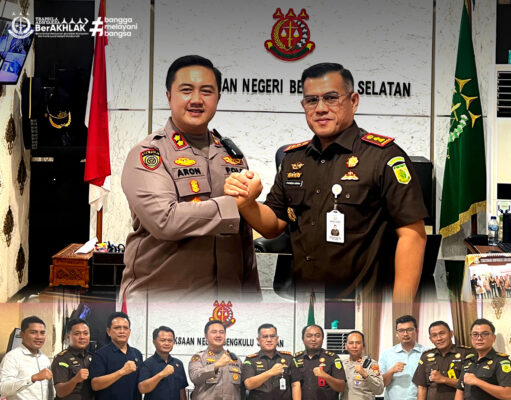 KEPALA KEJAKSAAN NEGERI BENGKULU SELATAN, CHANDRA KIRANA, S.H., M.H. MENERIMA KUNJUNGAN SILATURAHMI KEPOLRES BENGKULU SELATAN