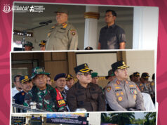 MENGHADIRI GELAR APEL PASUKAN